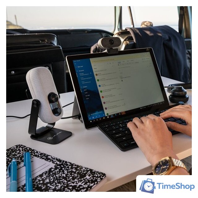 Проводной микрофон JLab GO Talk (белый) - Изображение №6 — Интернет-магазин Time-Shop