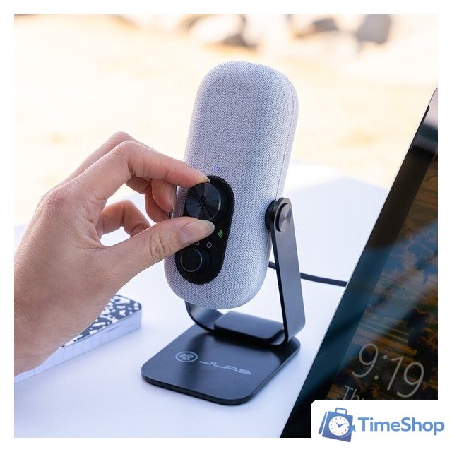 Проводной микрофон JLab GO Talk (белый) - Изображение №5 — Интернет-магазин Time-Shop