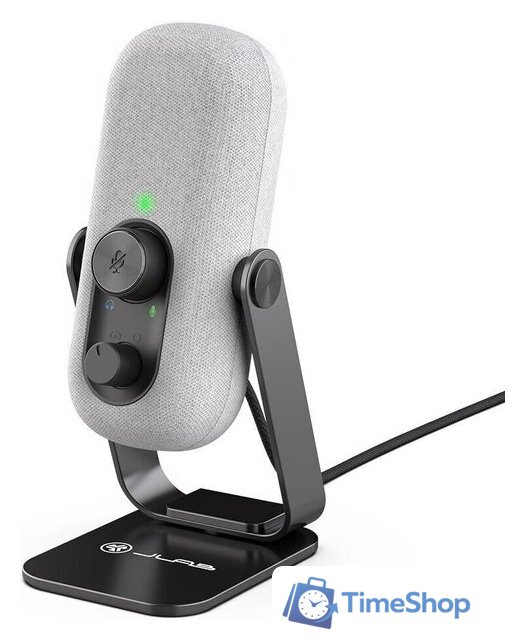 Проводной микрофон JLab GO Talk (белый) - Изображение №2 — Интернет-магазин Time-Shop