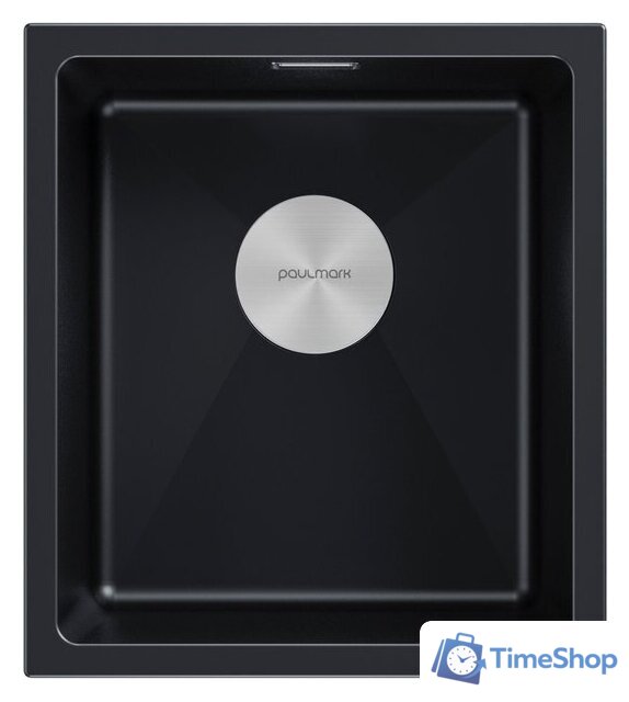 Кухонная мойка Paulmark IT-Granit Lumi 41 Uni LU41-BLM (черный/черный металлик) - Изображение №1 — Интернет-магазин Time-Shop