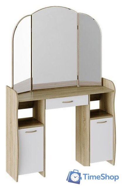 Туалетный столик с зеркалом Трия София Т2 (дуб сонома/белый) - Изображение №1 — Интернет-магазин Time-Shop
