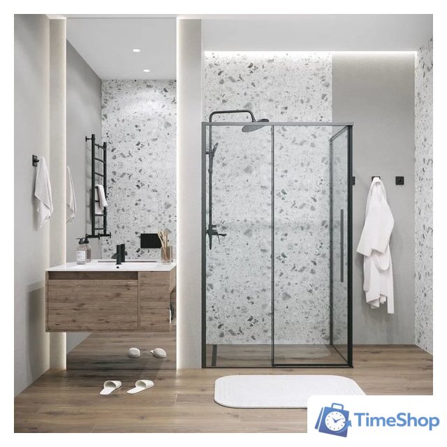 Душевой уголок Grossman Galaxy 120х100х195 120.K33.01.1210.21.00 (черный матовый/прозрачное стекло) - Изображение №6 — Интернет-магазин Time-Shop