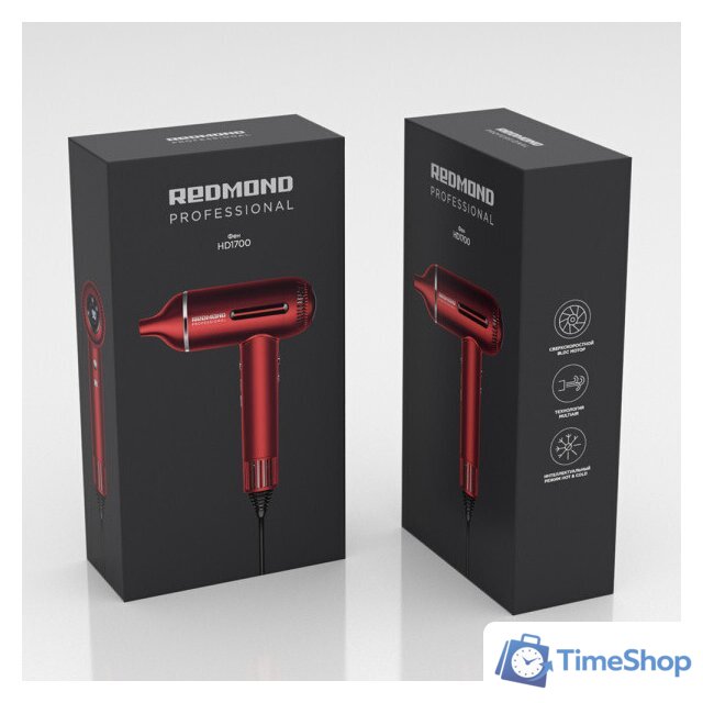 Фен Redmond (Редмонд) HD1700 (красный) - Изображение №11 — Интернет-магазин Time-Shop