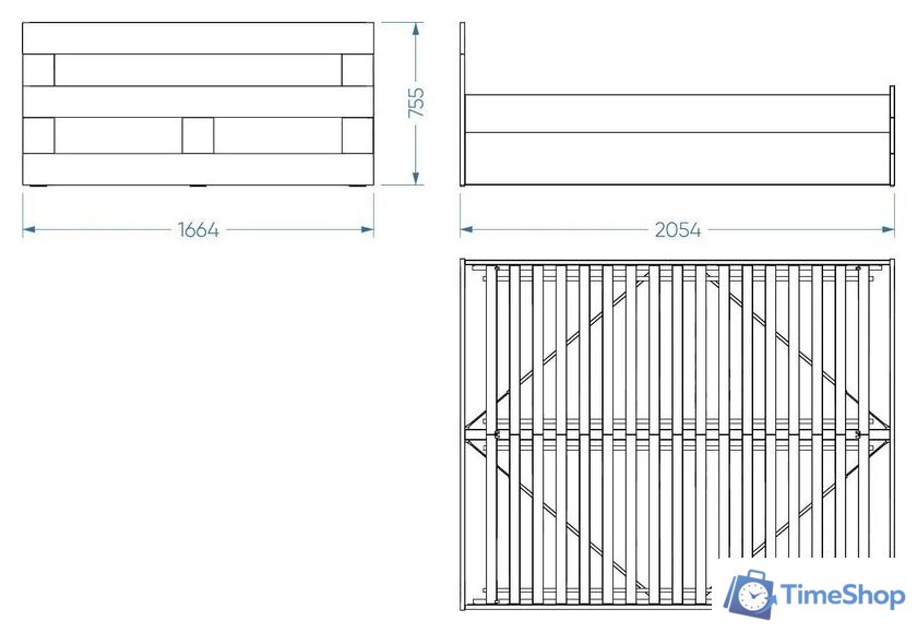 Кровать Mio Tesoro Нави 160x200 2.15.04.060.19 (кашемир) - Изображение №4 — Интернет-магазин Time-Shop