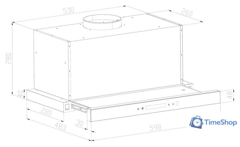 Кухонная вытяжка Backer TH60CL-2F200-SHINY BLACK RC - Изображение №4 — Интернет-магазин Time-Shop