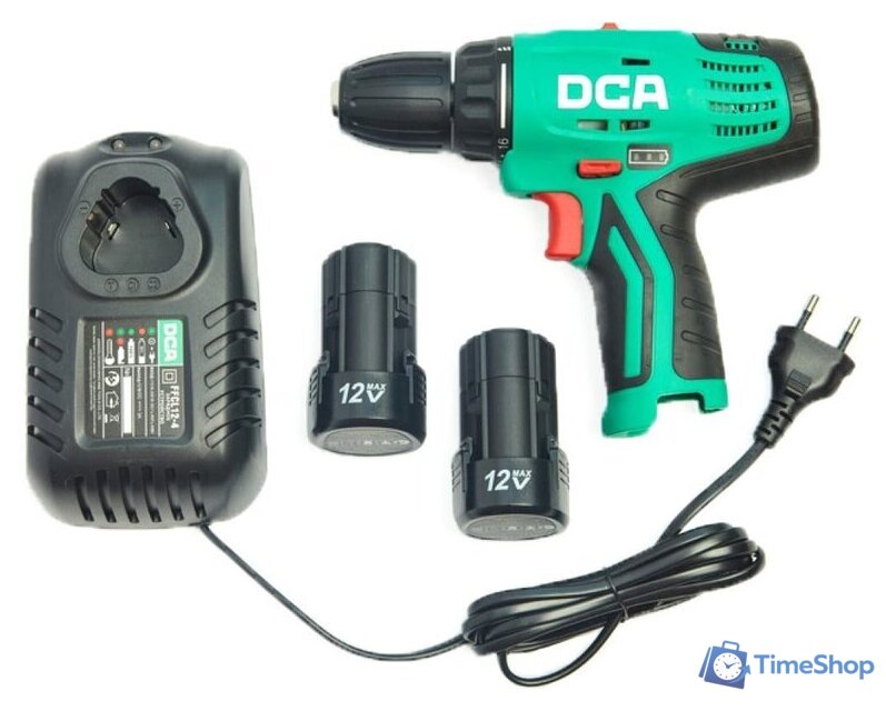 Дрель-шуруповерт DCA ADJZ10-10 (с 2-мя АКБ, кейс) - Изображение №1 — Интернет-магазин Time-Shop