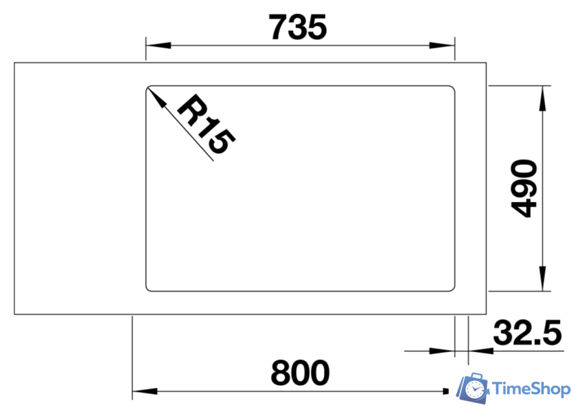 Кухонная мойка Blanco Andano 340/340-IF/A 525248 (с клапаном-автоматом, сатин) - Изображение №5 — Интернет-магазин Time-Shop
