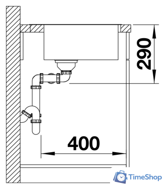 Кухонная мойка Blanco Andano 340/340-IF/A 525248 (с клапаном-автоматом, сатин) - Изображение №7 — Интернет-магазин Time-Shop