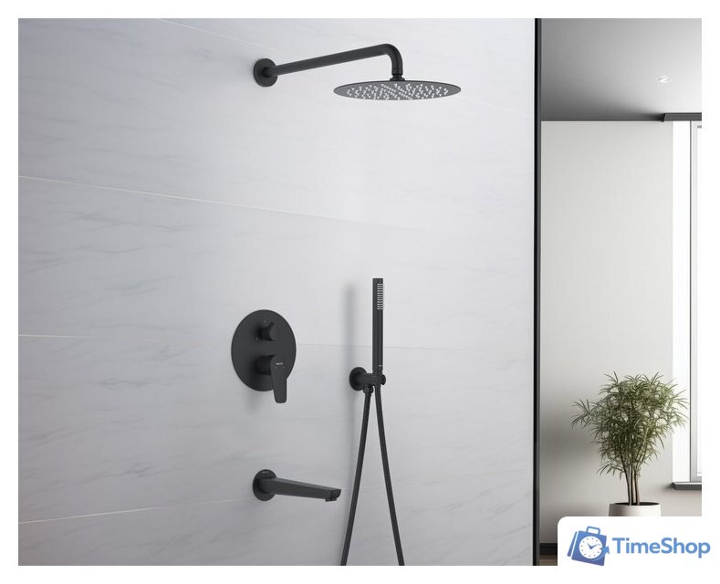 Душевая система  Aquatek Бетта AQ1173MB (черный матовый) - Изображение №8 — Интернет-магазин Time-Shop