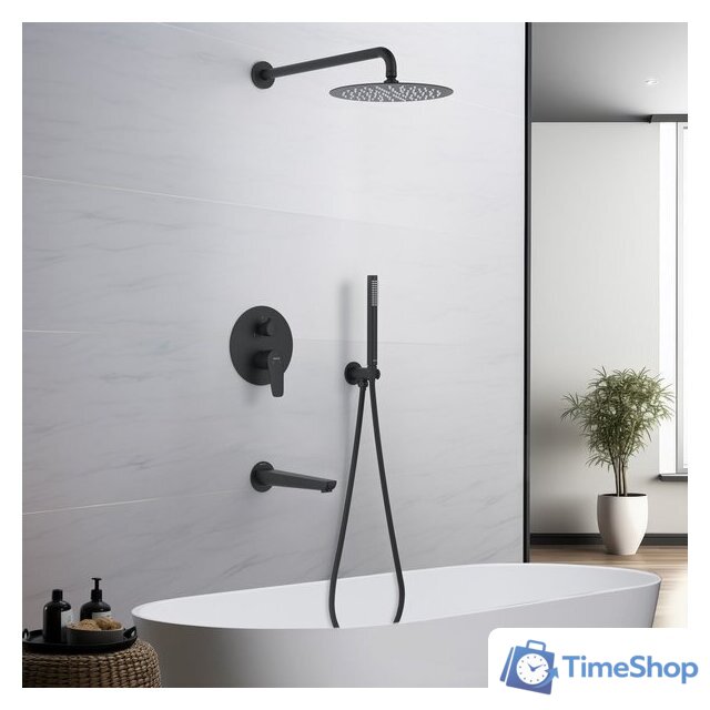 Душевая система  Aquatek Бетта AQ1173MB (черный матовый) - Изображение №9 — Интернет-магазин Time-Shop