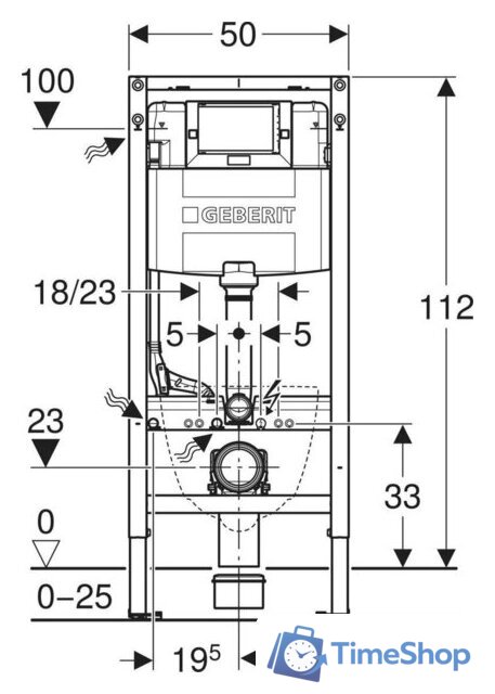 Инсталляция для унитаза Geberit Duofix 111.060.00.2 - Изображение №3 — Интернет-магазин Time-Shop