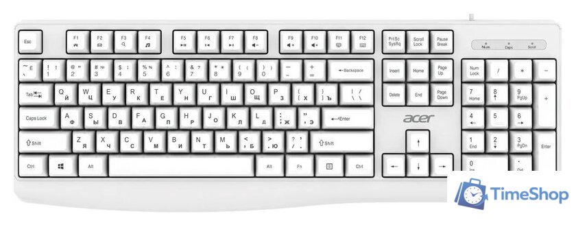 Клавиатура Acer OKW301 (белый) - Изображение №1 — Интернет-магазин Time-Shop
