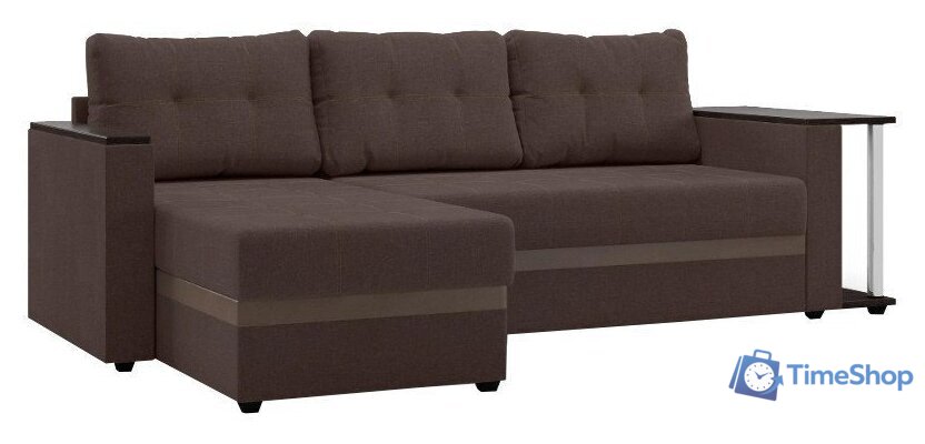 Диван Mio Tesoro Атланта 110 (Savana Chocolate/Ecostile Chocolate) - Изображение №1 — Интернет-магазин Time-Shop