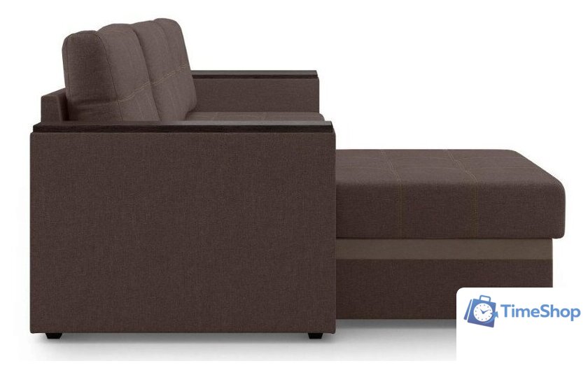 Диван Mio Tesoro Атланта 110 (Savana Chocolate/Ecostile Chocolate) - Изображение №3 — Интернет-магазин Time-Shop