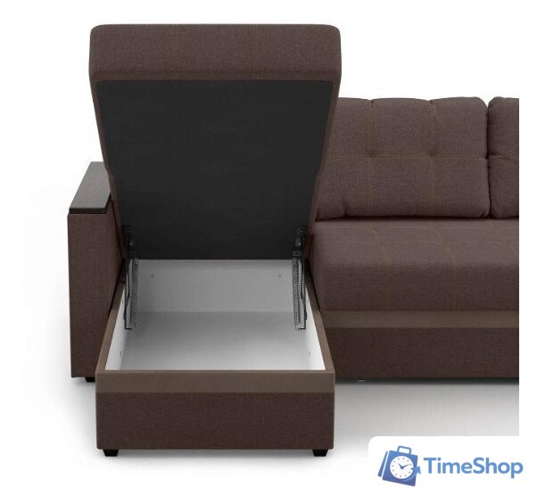 Диван Mio Tesoro Атланта 110 (Savana Chocolate/Ecostile Chocolate) - Изображение №6 — Интернет-магазин Time-Shop