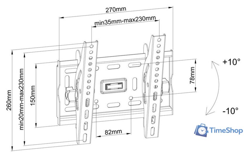 Кронштейн для телевизора Benatek PLASMA-6B - Изображение №2 — Интернет-магазин Time-Shop