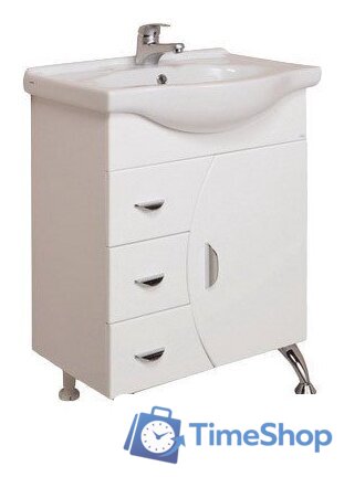  Onika Тумба под умывальник Луна 60.106 (белый) [106005] - Изображение №1 — Интернет-магазин Time-Shop