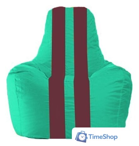 Кресло-мешок Flagman Спортинг С1.1-314 (бирюзовый/бордовый) - Изображение №1 — Интернет-магазин Time-Shop
