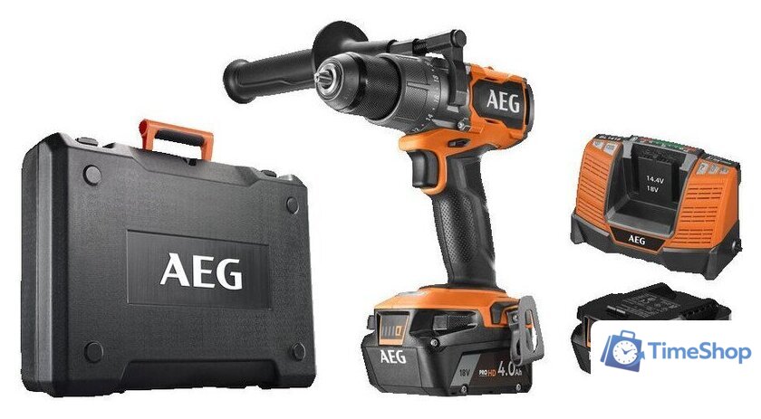 Ударная дрель-шуруповерт AEG Powertools BSB 18C3BL-402C 4935478938 (с 2-мя АКБ 4 Ач, кейс) - Изображение №1 — Интернет-магазин Time-Shop
