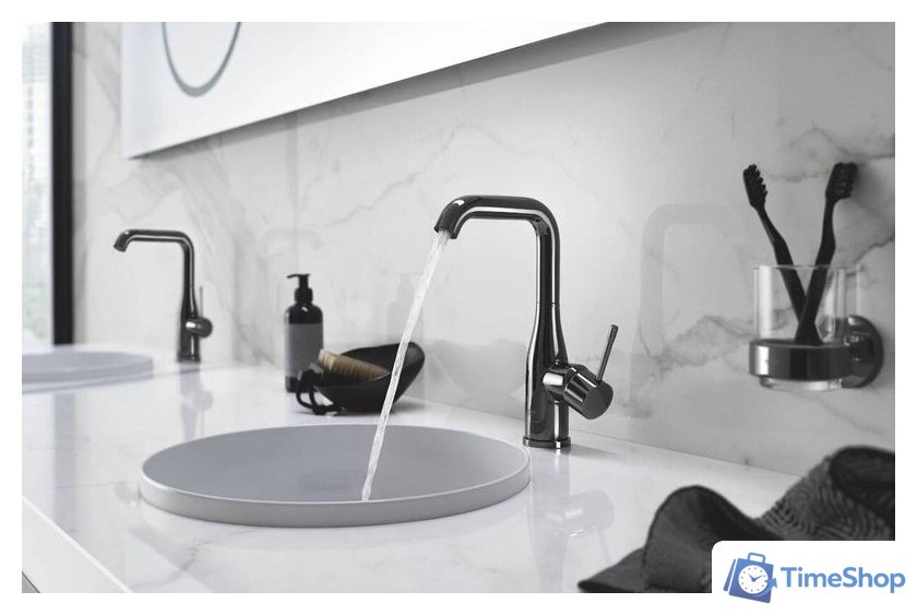 Держатель для мыльницы и стакана Grohe Essentials 40369A01 (темный графит) - Изображение №3 — Интернет-магазин Time-Shop