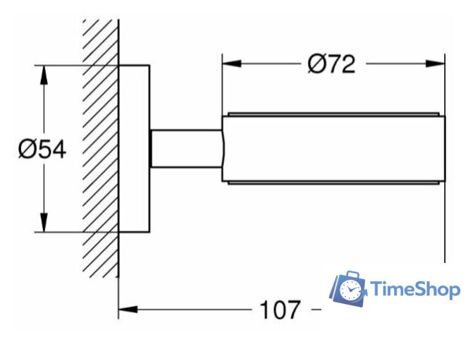 Держатель для мыльницы и стакана Grohe Essentials 40369A01 (темный графит) - Изображение №2 — Интернет-магазин Time-Shop