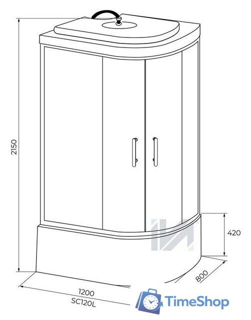 Душевая кабина IVA SC120CTL - Изображение №3 — Интернет-магазин Time-Shop