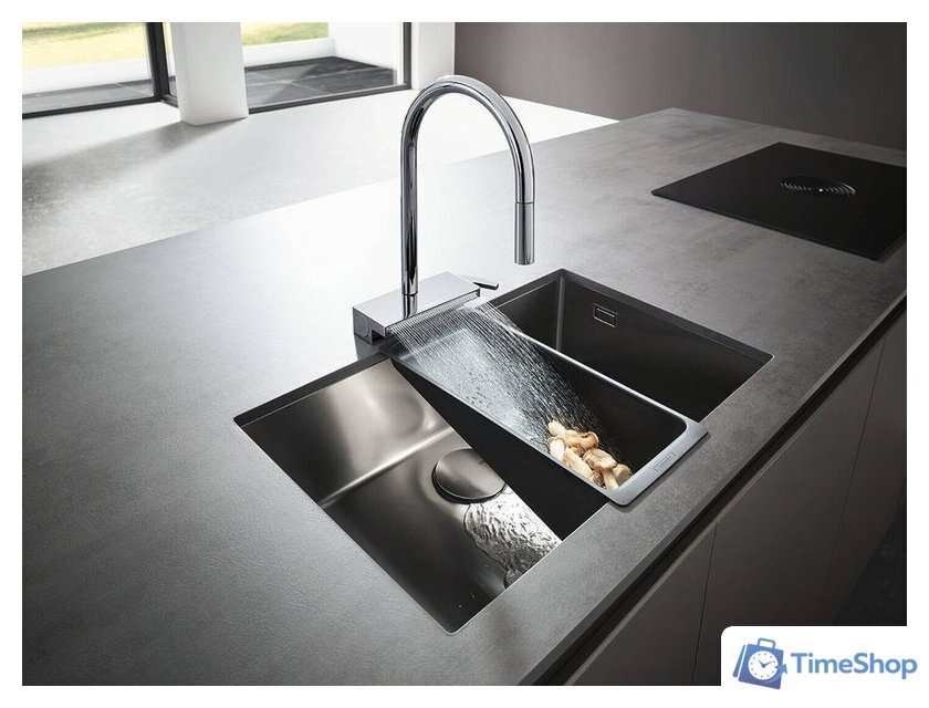 Кухонная мойка Hansgrohe S71 S719-U660 Under-mount sink 660 43428800 - Изображение №4 — Интернет-магазин Time-Shop