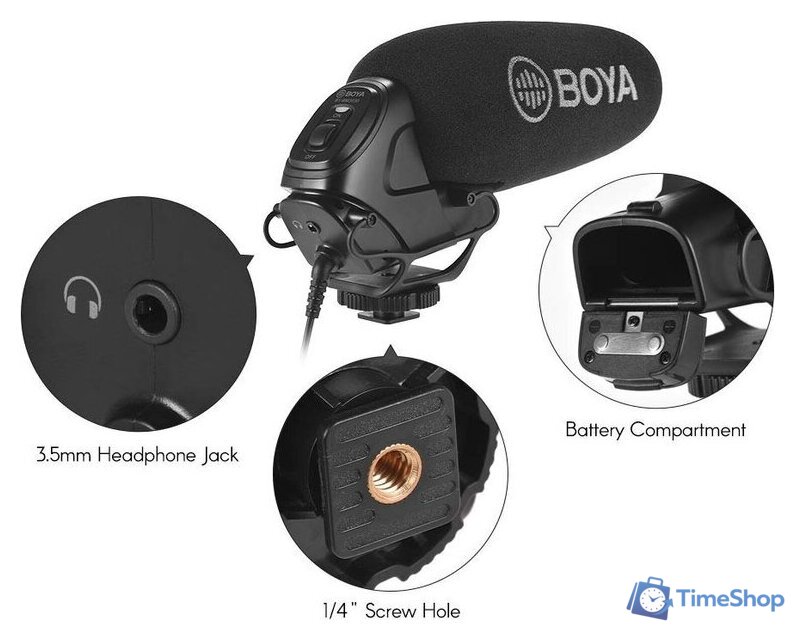 Проводной микрофон BOYA BY-BM3030 - Изображение №7 — Интернет-магазин Time-Shop