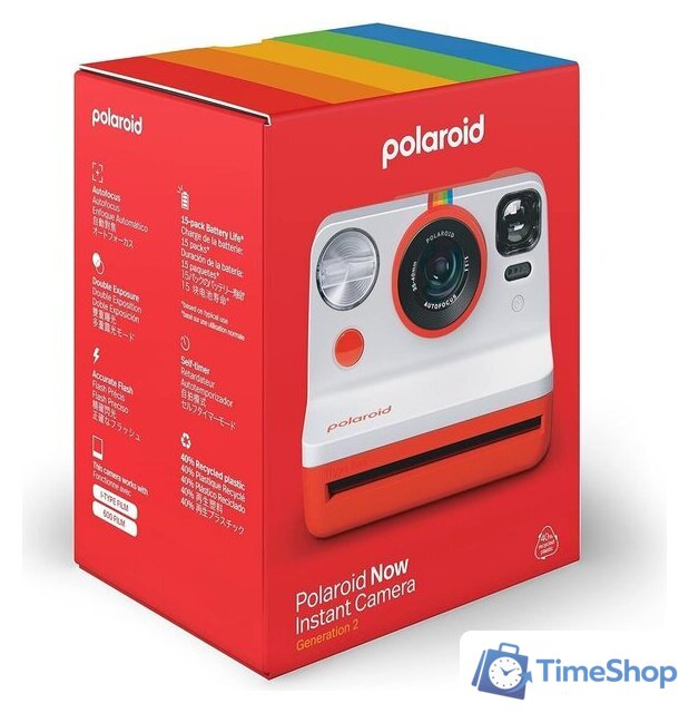 Фотоаппарат Polaroid Now Instant Camera Generation 2 (красный/белый) - Изображение №5 — Интернет-магазин Time-Shop