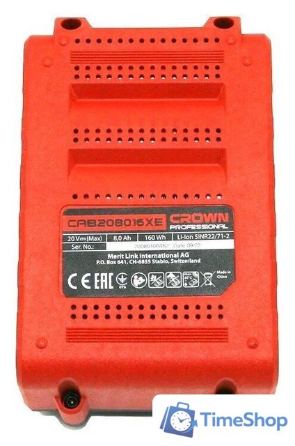 Аккумулятор Crown CAB208016XE CB (20В/8 Ач) - Изображение №4 — Интернет-магазин Time-Shop