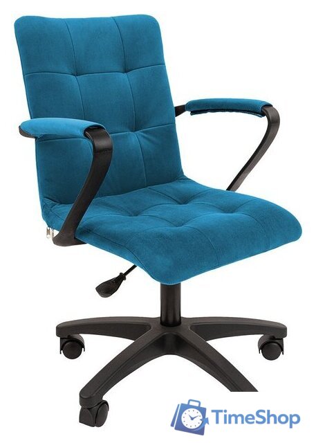 Офисное кресло CHAIRMAN 030 (ткань, T-75 бирюзовый/пластик) - Изображение №1 — Интернет-магазин Time-Shop