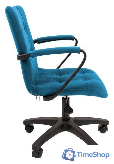 Офисное кресло CHAIRMAN 030 (ткань, T-75 бирюзовый/пластик) - Изображение №3 — Интернет-магазин Time-Shop