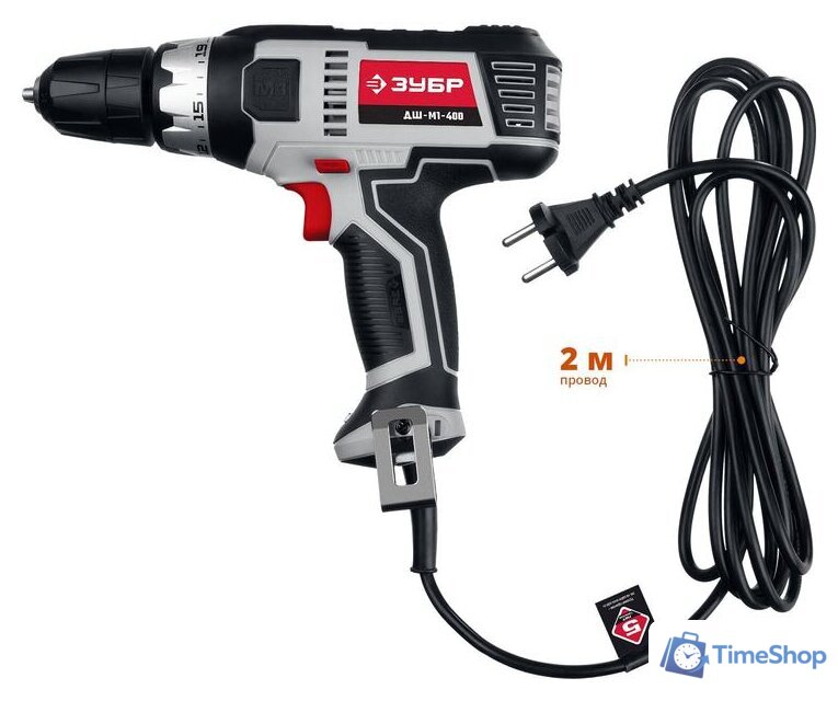 Дрель-шуруповерт Зубр ДШ-М1-400 - Изображение №4 — Интернет-магазин Time-Shop
