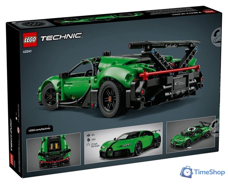 Конструктор LEGO Technic 42241 Green Bugatti Chiron Pur Sport Hypercar - Изображение №12 — Интернет-магазин Time-Shop