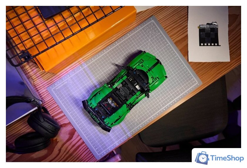 Конструктор LEGO Technic 42241 Green Bugatti Chiron Pur Sport Hypercar - Изображение №10 — Интернет-магазин Time-Shop