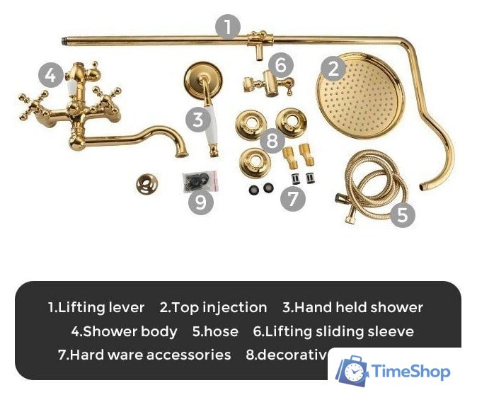 Душевая система  Gappo G2489-6 - Изображение №12 — Интернет-магазин Time-Shop