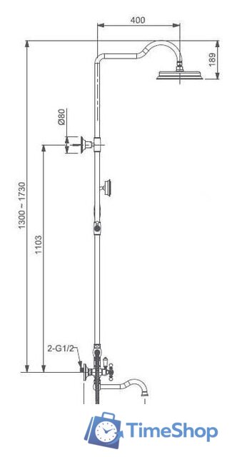 Душевая система  Gappo G2489-6 - Изображение №13 — Интернет-магазин Time-Shop