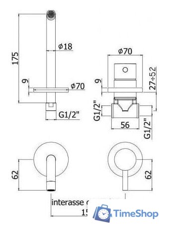 Смеситель Paffoni Light LIG006BO70 - Изображение №2 — Интернет-магазин Time-Shop