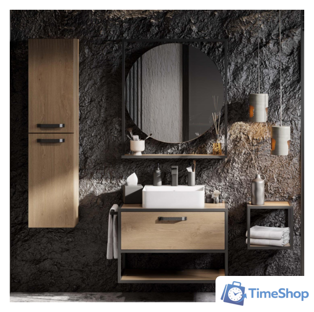  Акватон Тумба Фабрик 80 под умывальник Джой-3 (дуб кантри) - Изображение №2 — Интернет-магазин Time-Shop