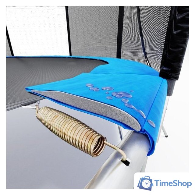 Батут Atlas Sport 312 см - 10ft Basic (с лестницей, внешняя сетка, синий) - Изображение №2 — Интернет-магазин Time-Shop