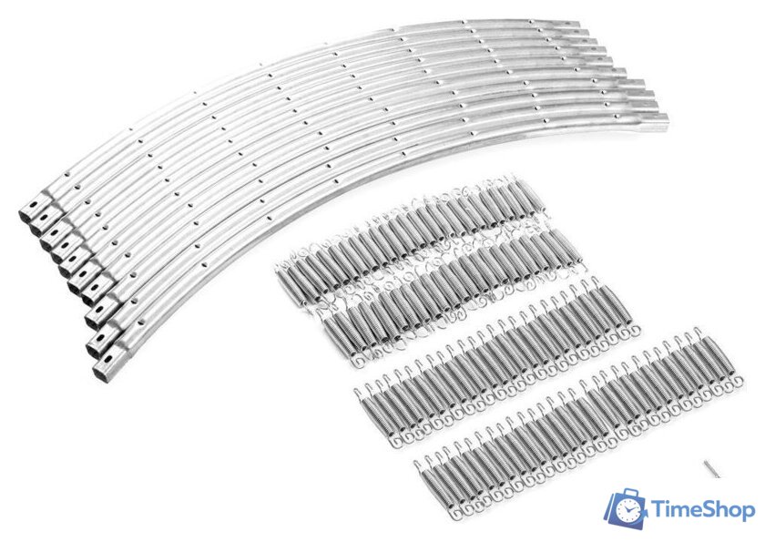 Батут Atlas Sport 312 см - 10ft Basic (с лестницей, внешняя сетка, синий) - Изображение №3 — Интернет-магазин Time-Shop