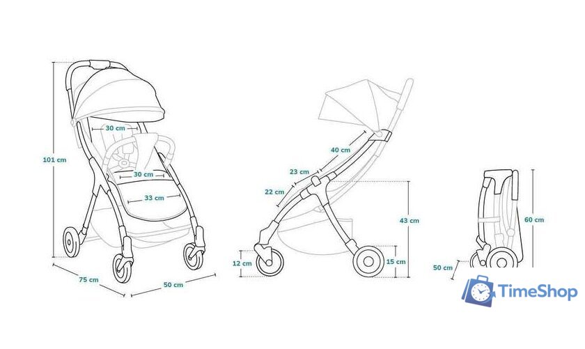 Коляска прогулочная «книга» Lionelo Julie One (stone grey) - Изображение №5 — Интернет-магазин Time-Shop