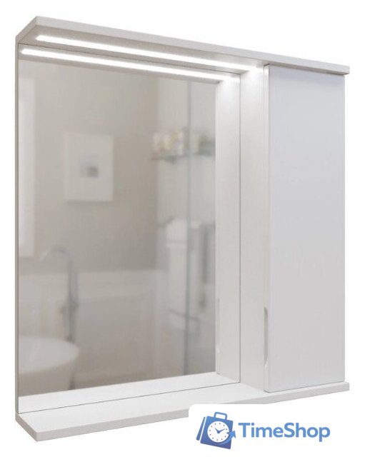  Mixline Шкаф с зеркалом Лайн 70 553017 (правый, с подсветкой) - Изображение №1 — Интернет-магазин Time-Shop