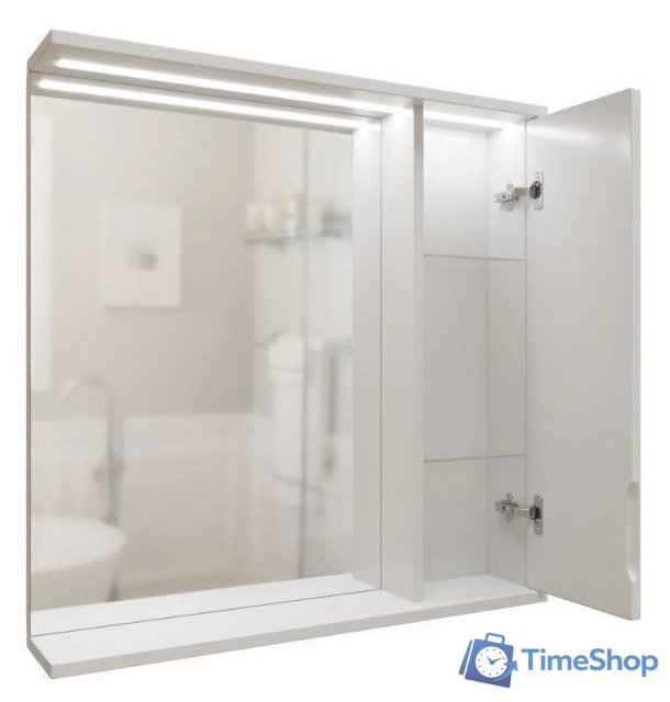  Mixline Шкаф с зеркалом Лайн 70 553017 (правый, с подсветкой) - Изображение №3 — Интернет-магазин Time-Shop