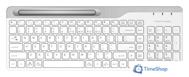Клавиатура A4Tech Fstyler FBK25 (белый/серый) - Изображение №1 — Интернет-магазин Time-Shop