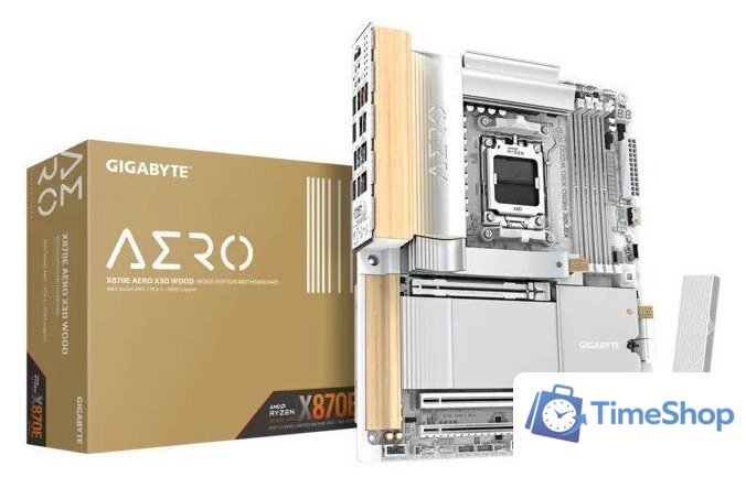 Материнская плата Gigabyte X870E Aero X3D Wood - Изображение №5 — Интернет-магазин Time-Shop