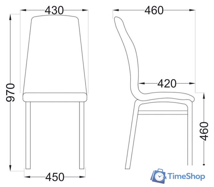Стул AksHome Adele (белый APU 002/хром) - Изображение №2 — Интернет-магазин Time-Shop