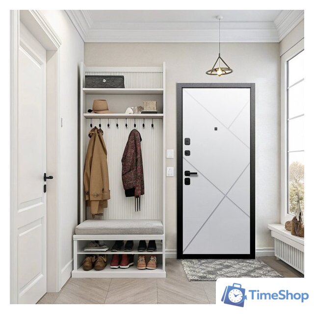 Металлическая дверь Guard 7см Серебро/белый матовый (96x205, левая) - Изображение №4 — Интернет-магазин Time-Shop