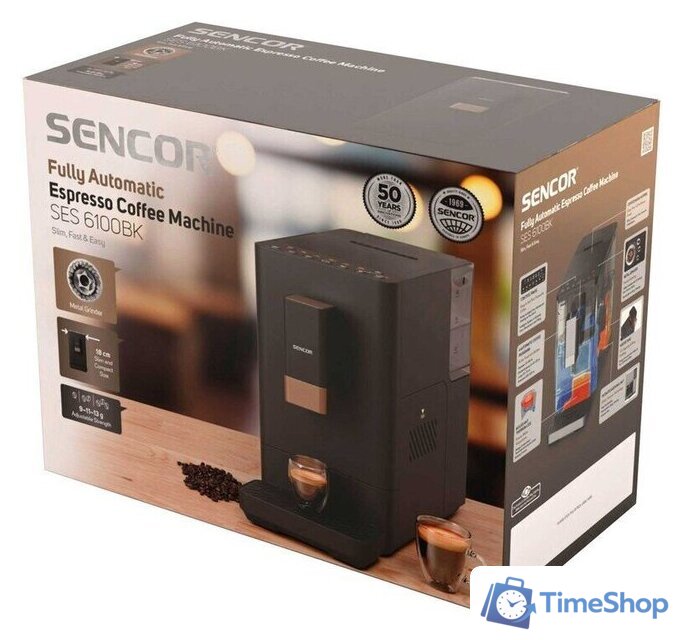 Кофемашина Sencor SES 6100BK - Изображение №6 — Интернет-магазин Time-Shop