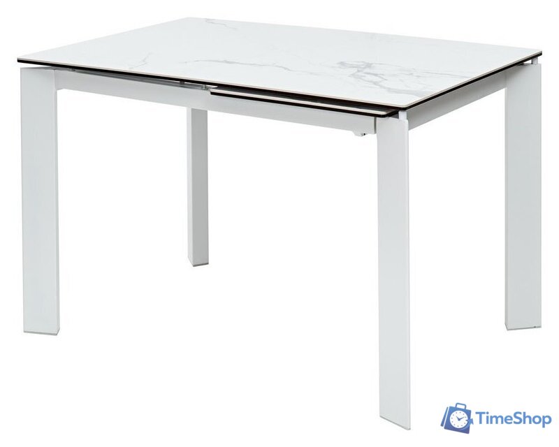 Кухонный стол M-City Corner 120 High Gloss DECDF5052THGSTATWHT (Statuario керамика/белый) - Изображение №1 — Интернет-магазин Time-Shop